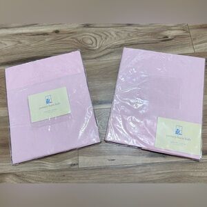 Pottery Barn Kids SAILCLOTH VALANCE Pink SET/2 NEW SEALED 18” Feminine Preppy